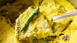 Cooked Ilish Bhapa